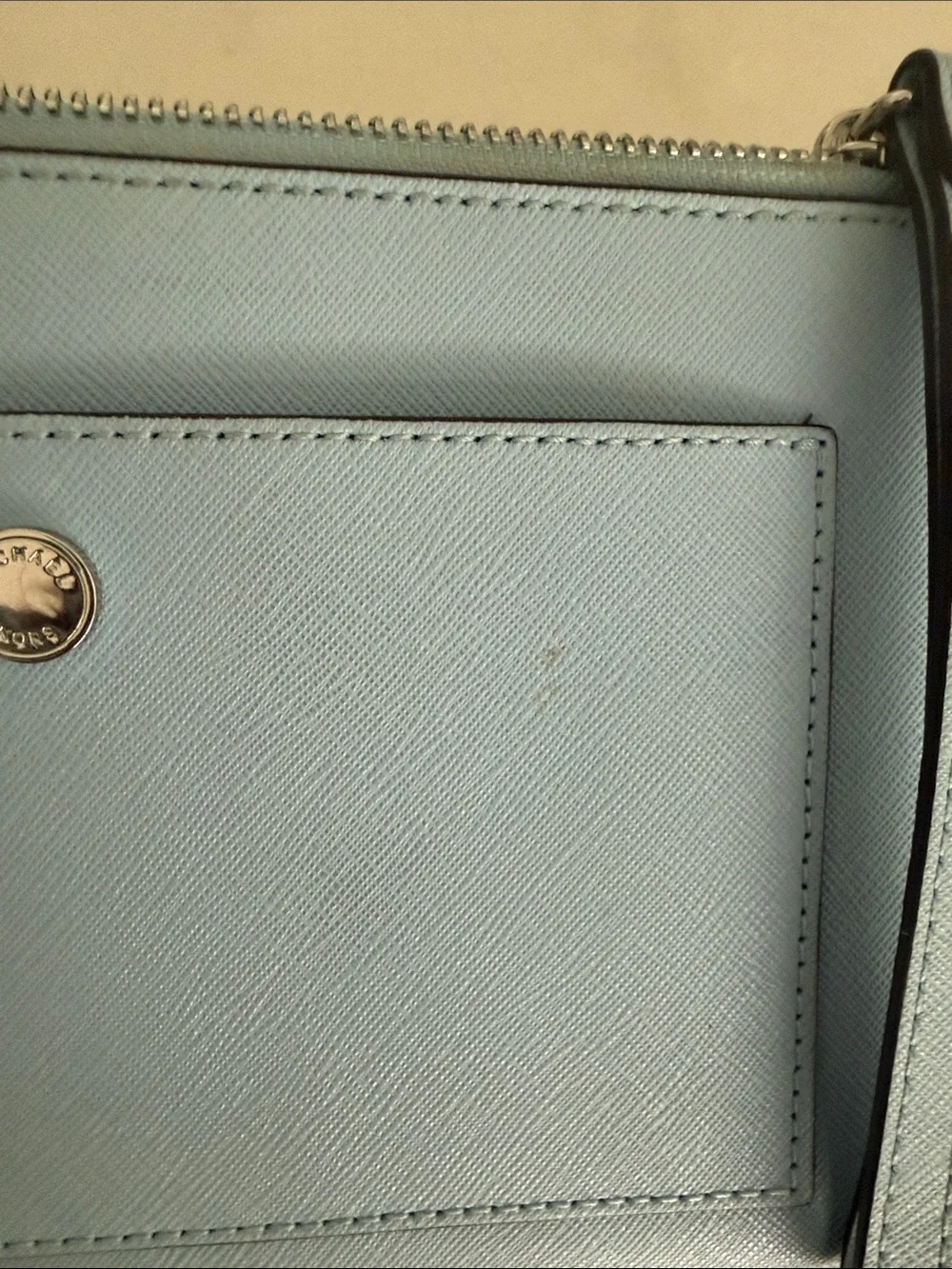 Michael Kors Light Blue Wristlet Clutch
